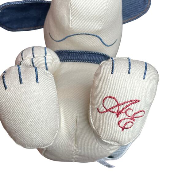 Snoopy Denim Plush Dog Peanuts American Eagle Stuffed Animal 8" Nursery Gift - Picture 7 of 10